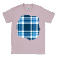Lilac Winter Tartan Patch Classic Tee - BundleAndBundleShop