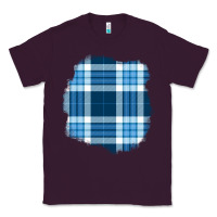 Plum Winter Tartan Patch Classic Tee - BundleAndBundleShop