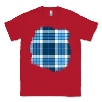 Red Winter Tartan Patch Classic Tee - BundleAndBundleShop