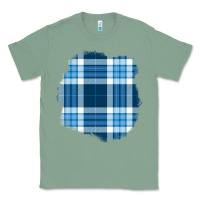 Sage Winter Tartan Patch Classic Tee - BundleAndBundleShop