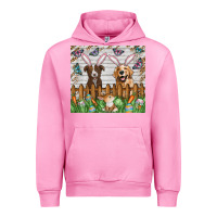 Fuchsia Pink Easter Dog Urban Hoodie - CowhideDigitalArt