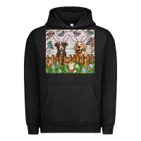 Pigment Black Easter Dog Urban Hoodie - CowhideDigitalArt
