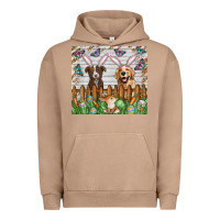 Pigment Burro Easter Dog Urban Hoodie - CowhideDigitalArt