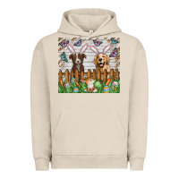 Pigment French Oak Easter Dog Urban Hoodie - CowhideDigitalArt