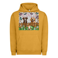 Pigment Peanut Butter Easter Dog Urban Hoodie - CowhideDigitalArt