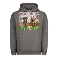 Pigment Tornado Easter Dog Urban Hoodie - CowhideDigitalArt