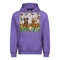 Tulip Easter Dog Urban Hoodie - CowhideDigitalArt