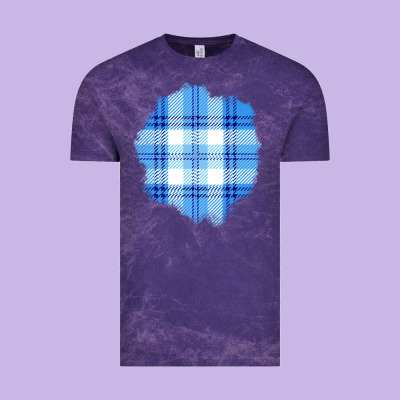 Winter Tartan Patch Vintage Tee Designed By Bundleandbundleshop