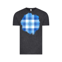 Vintage Black Winter Tartan Patch Vintage Tee - BundleAndBundleShop