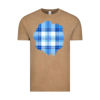 Vintage Coffee Winter Tartan Patch Vintage Tee - BundleAndBundleShop