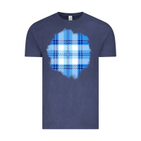 Vintage Denim Winter Tartan Patch Vintage Tee - BundleAndBundleShop