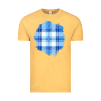 Vintage Mustard Winter Tartan Patch Vintage Tee - BundleAndBundleShop
