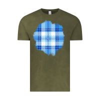 Vintage Olive Winter Tartan Patch Vintage Tee - BundleAndBundleShop
