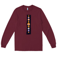Burgundy Planets Colour Long Sleeve Tee - Bettercallsaul