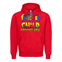 Red teacher can hear what a child cannot say Zipper Hoodie - CowGirlArtShop