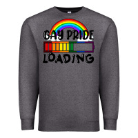 Charcoal Heather Gay pride loading Premium Sweatshirt - FaDigitalArtStudio