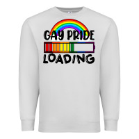 Dove Grey Gay pride loading Premium Sweatshirt - FaDigitalArtStudio