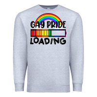 Heather Grey Gay pride loading Premium Sweatshirt - FaDigitalArtStudio