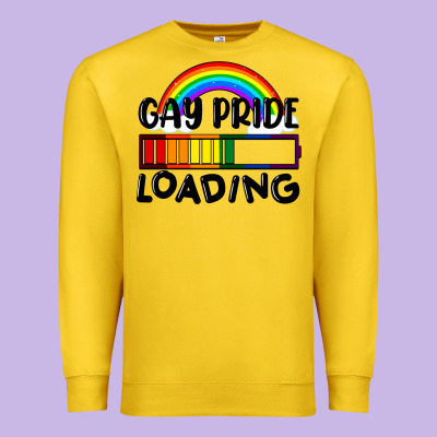Gay Pride Loading Premium Sweatshirt Designed By Fadigitalartstudio