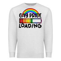 Oatmeal Heather Gay pride loading Premium Sweatshirt - FaDigitalArtStudio