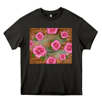Asphalt Western Pink Roses Heavy Core Tee - LillyAllenDesigns