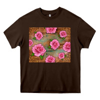 Western Pink Roses Heavy Core Tee | Teevron