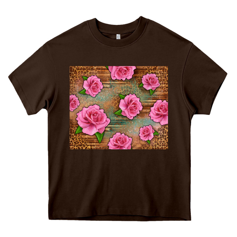 Western Pink Roses Heavy Core Tee by LillyAllenDesigns | Teevron