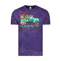 Cloud Purple Teacher Life With Truck Vintage Tee - BundleAndBundleShop