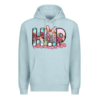 Blue Mist Easter Day Hop bunny Premium Hoodie - OliviaCreatesArt