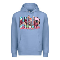 Colony Blue Easter Day Hop bunny Premium Hoodie - OliviaCreatesArt