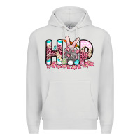 Dove Grey Easter Day Hop bunny Premium Hoodie - OliviaCreatesArt