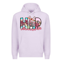 Lilac Easter Day Hop bunny Premium Hoodie - OliviaCreatesArt