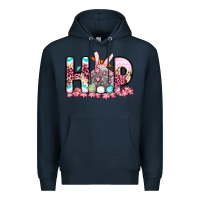 Navy Easter Day Hop bunny Premium Hoodie - OliviaCreatesArt