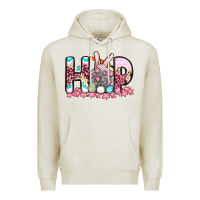 Oatmeal Heather Easter Day Hop bunny Premium Hoodie - OliviaCreatesArt