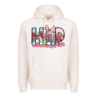 Pale Pink Easter Day Hop bunny Premium Hoodie - OliviaCreatesArt