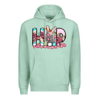 Seafoam Easter Day Hop bunny Premium Hoodie - OliviaCreatesArt