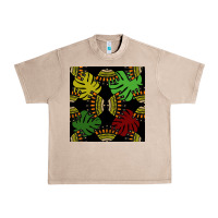 French Oak african and leaf seamless pattern Urban Heavy Tee - BundleAndBundleShop
