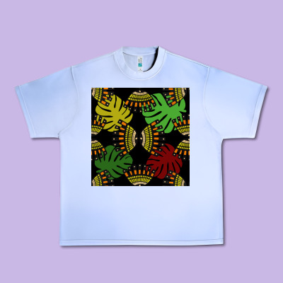 African And Leaf Seamless Pattern Urban Heavy Tee Designed By Bundleandbundleshop