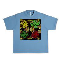 Pebble Blue african and leaf seamless pattern Urban Heavy Tee - BundleAndBundleShop
