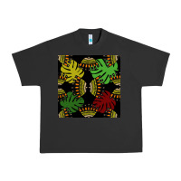 Pigment Black african and leaf seamless pattern Urban Heavy Tee - BundleAndBundleShop