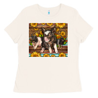 Bone Western Cute Hampshire Pigs Ladies Tee - LillyAllenDesigns