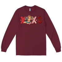 Burgundy xoxo cupid Long Sleeve Tee - RanaPortraitStore