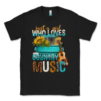 Black Just A Girl Who Loves Country Music Classic Tee - BundleAndBundleShop
