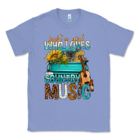 Colony Blue Just A Girl Who Loves Country Music Classic Tee - BundleAndBundleShop