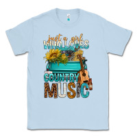 Dusty Blue Just A Girl Who Loves Country Music Classic Tee - BundleAndBundleShop