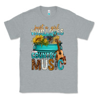 Heather Grey Just A Girl Who Loves Country Music Classic Tee - BundleAndBundleShop
