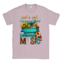 Lilac Just A Girl Who Loves Country Music Classic Tee - BundleAndBundleShop