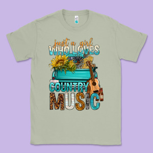 Just A Girl Who Loves Country Music Classic Tee Designed By Bundleandbundleshop