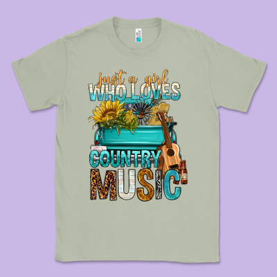 Just A Girl Who Loves Country Music Classic Tee Designed By Bundleandbundleshop