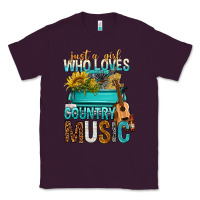 Plum Just A Girl Who Loves Country Music Classic Tee - BundleAndBundleShop